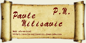 Pavle Milisavić vizit kartica